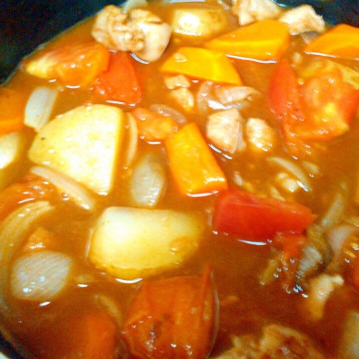 野菜いっぱい☆食べるカレースープ